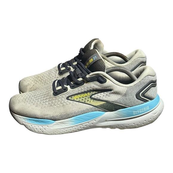 Brooks Glycerin 20 Men's Size 10 White Gray Blue Running Sneakers Neutral Cush - Picture 4 of 8